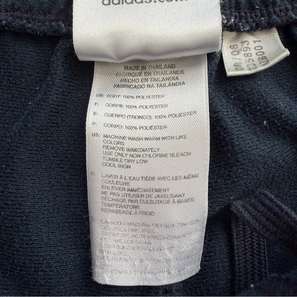 adidas Men's Track Pants Size Medium Navy 3 Stripes Pockets Active Gym Lounge - Picture 7 of 8